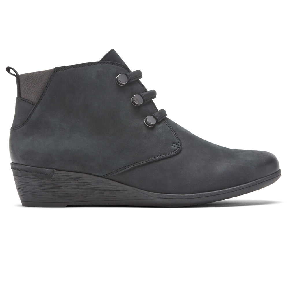 Botas Rockport Mujer Mexico - Cobb Hill Devyn Chukka Negros - STBHV0389